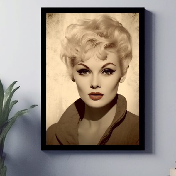 Kim Novak Vintage Hollywood 1950S Home Portrait Wall Art Print