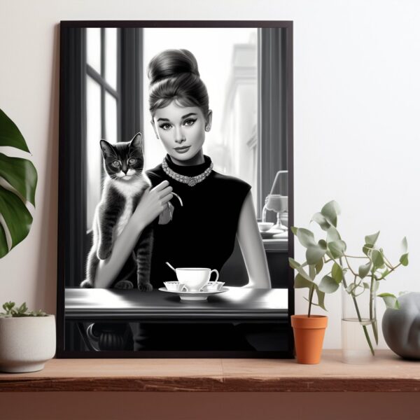 Audrey Hepburn Breakfast at Tiffany’s movie poster art print