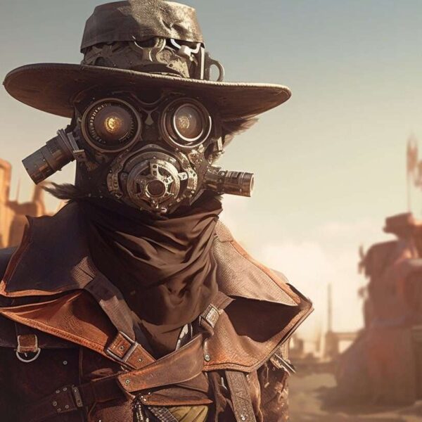 Steampunk Cowboys Portrait Art Print