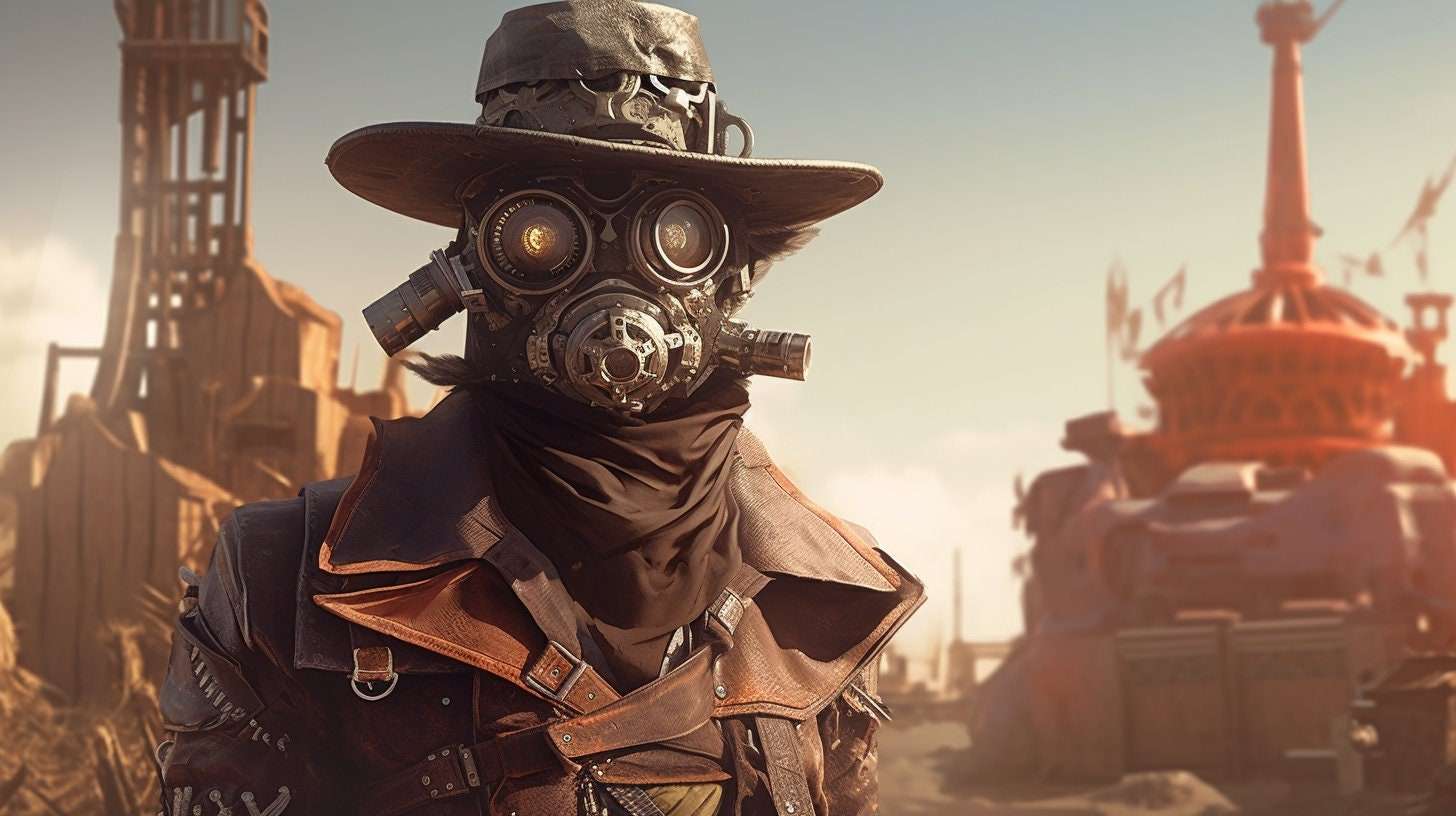 Steampunk Cowboys Portrait Art Print