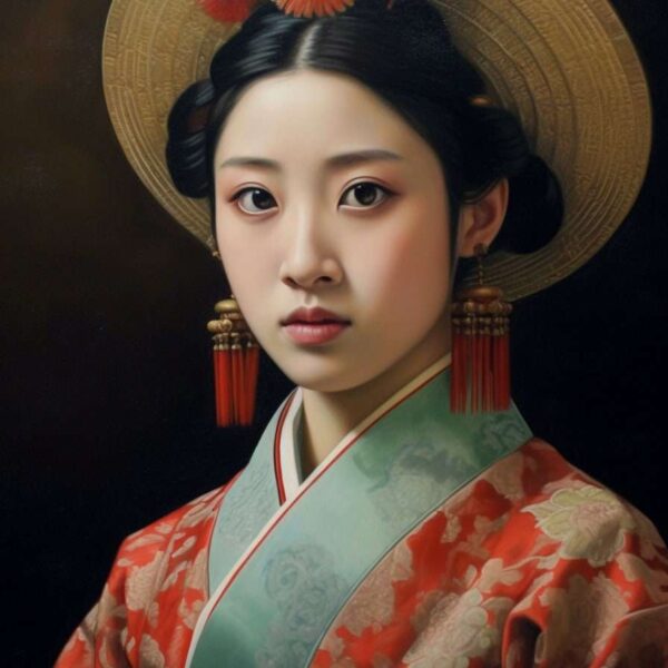 Japanese Geisha Girls Prints Portrait Wall Art Print
