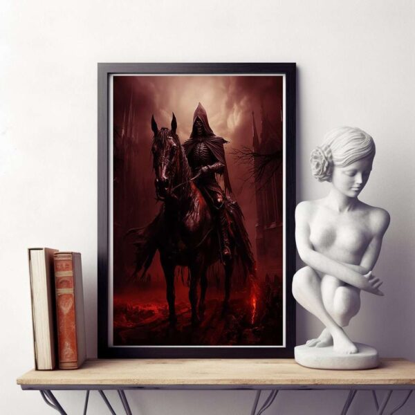 Gothic Demon on Horseback Print