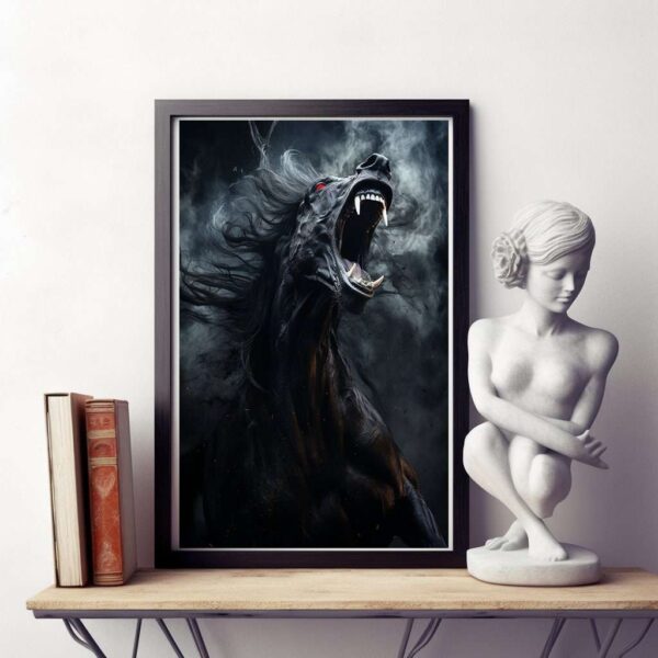 Demonic Horse Print, Dark Fantasy Art