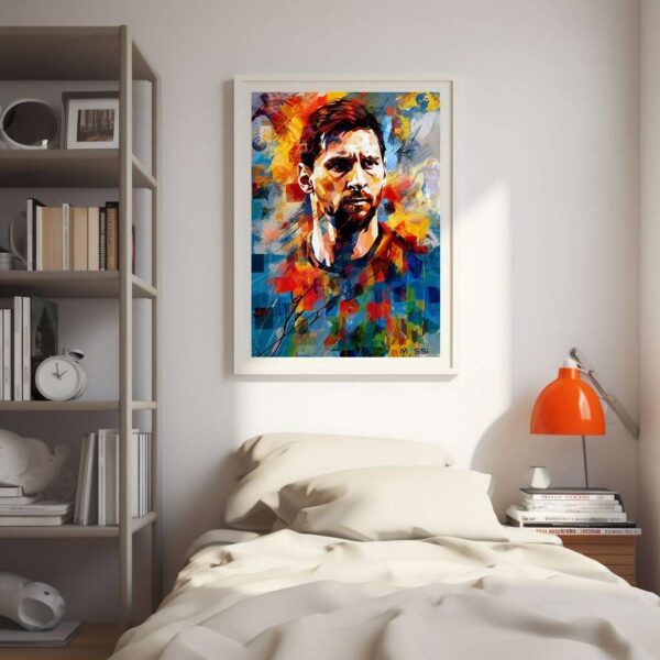 Lionel Messi Abstract Digital Print
