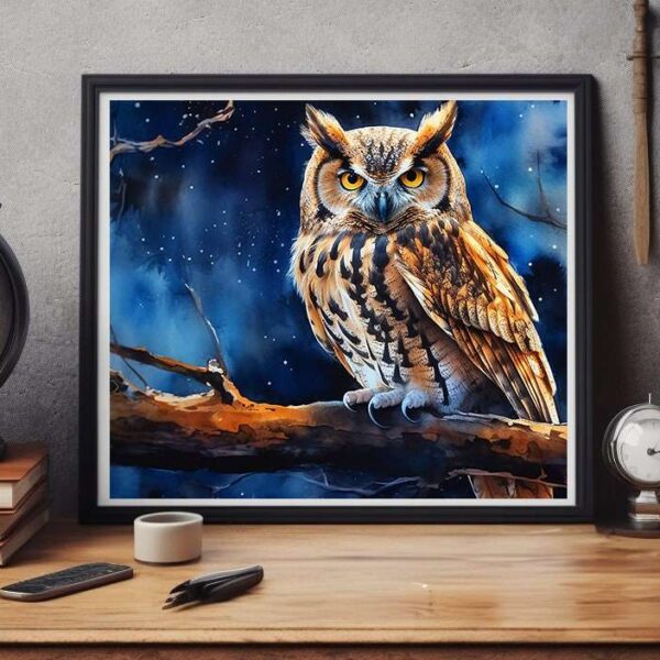 Owl Watercolour Paintings