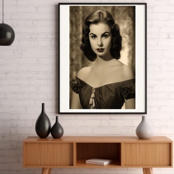 Jean Simmons Vintage Hollywood Iconic Portrait Wall Art Print