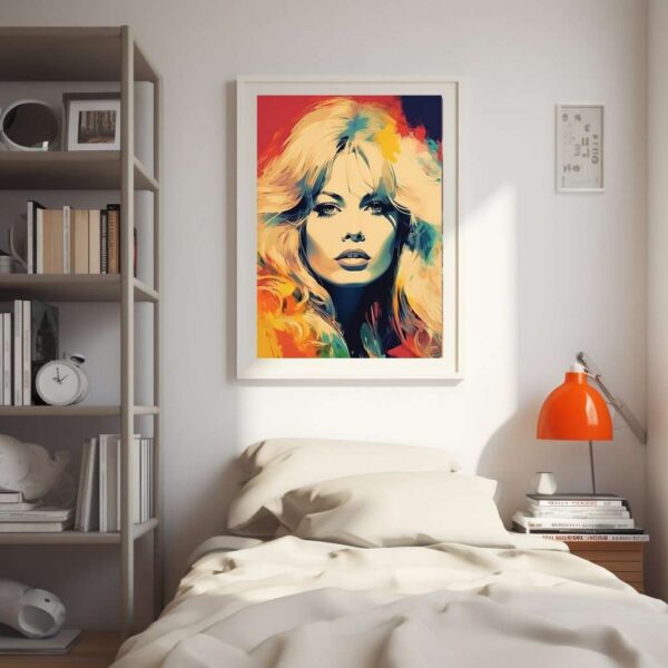 Bridget Bardot Pop Portrait Wall Art Print
