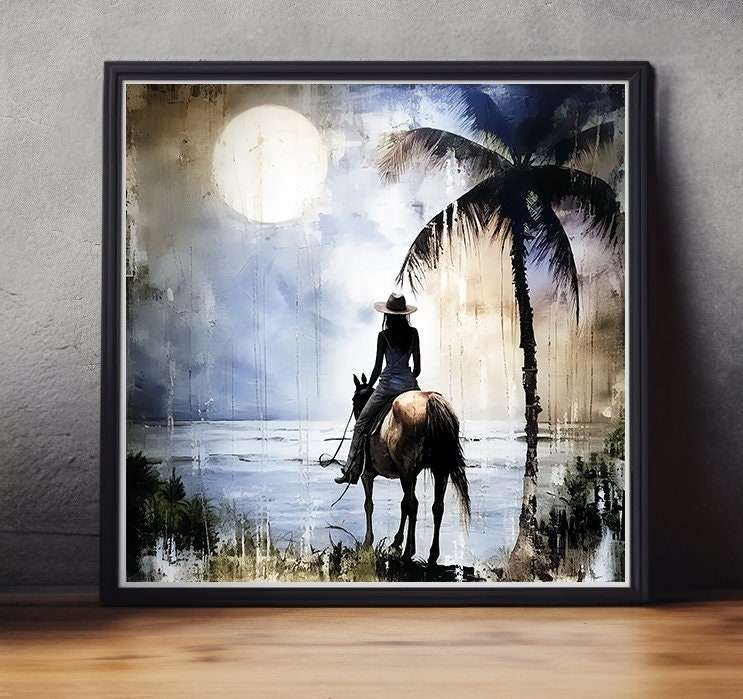 Coastal Cowgirl Wall Art