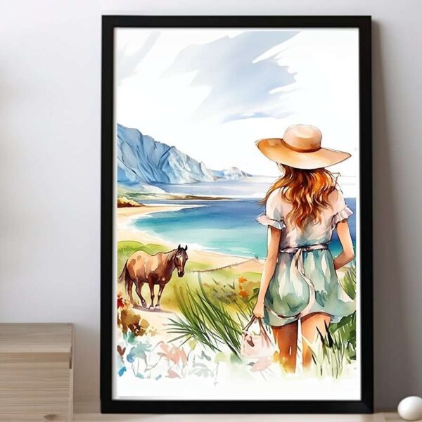 Coastal Cowgirl Wall Art Set