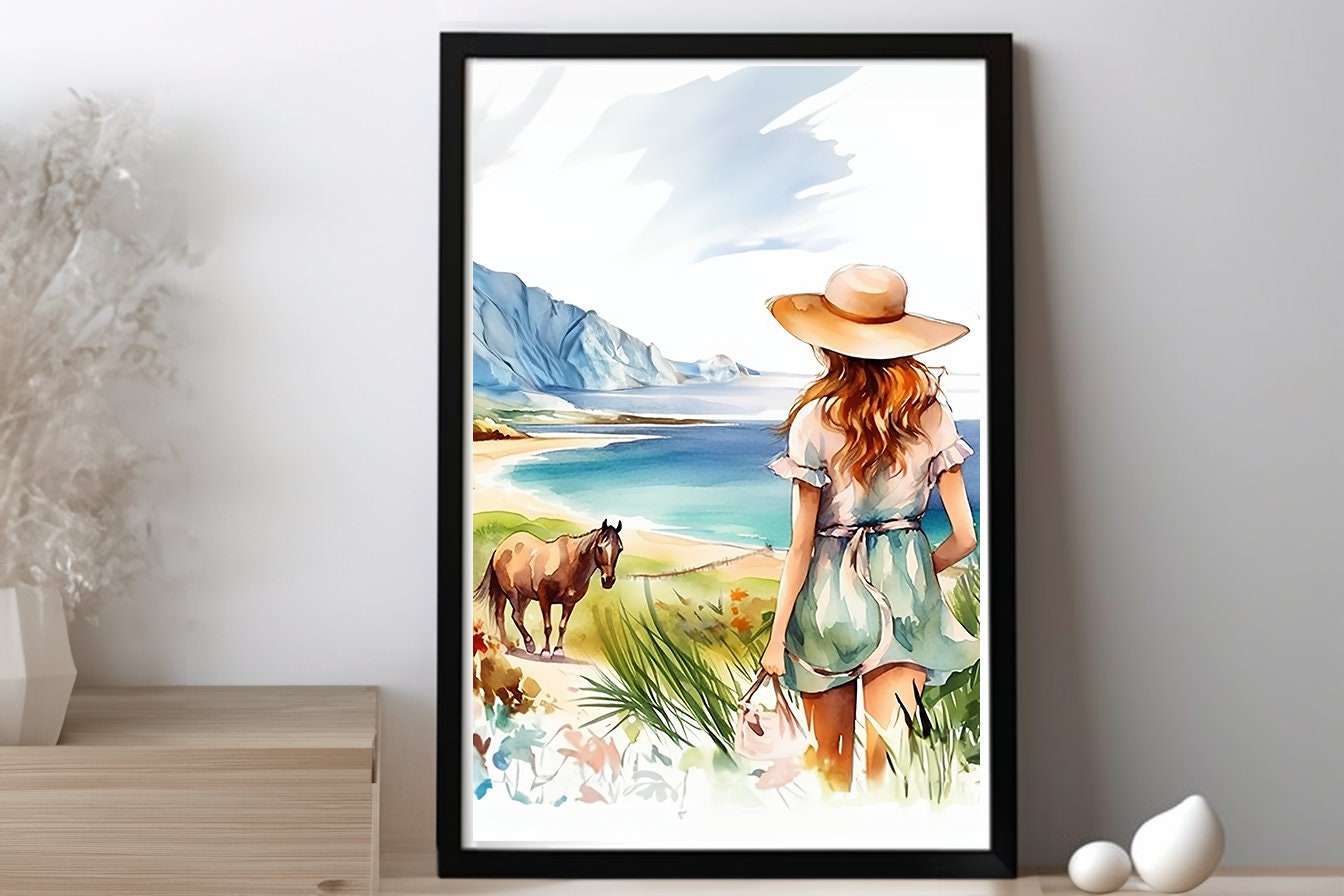 Coastal Cowgirl Wall Art Set