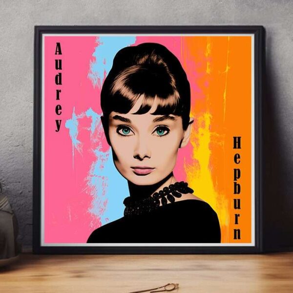 Audrey Hepburn Pop Art Poster