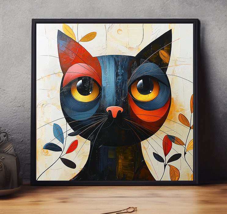 Surreal Cat Art Print