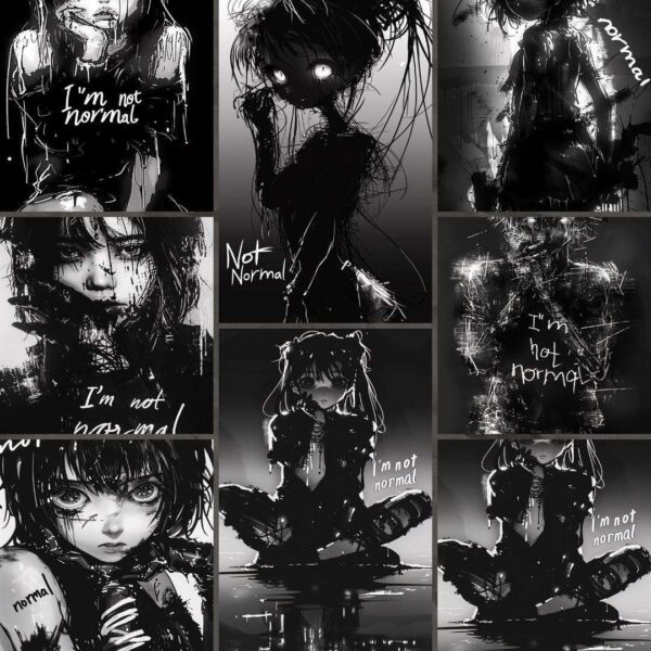 Dark Aesthetic Phone Wallpapers Portrait Wall Art Print