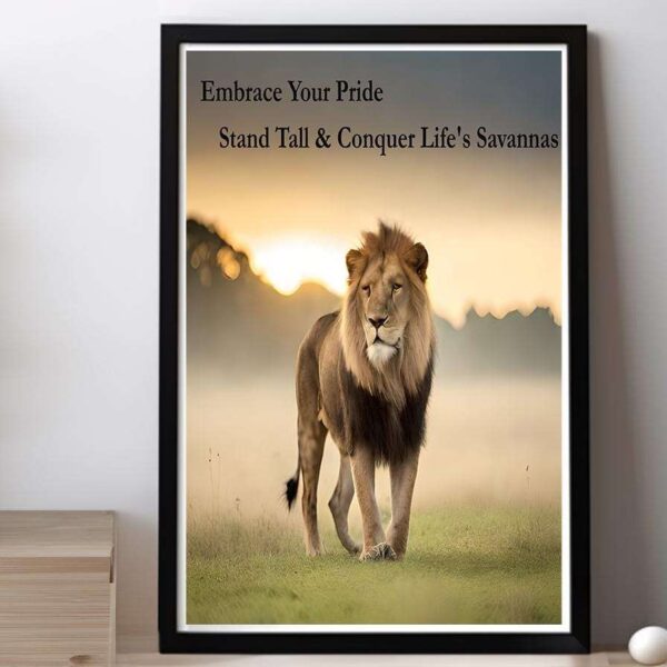 Lion Inspirational Quote Motivationa