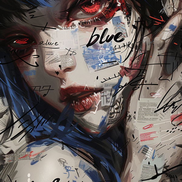 blue syndrome annotated silence gothic collage art print jpg