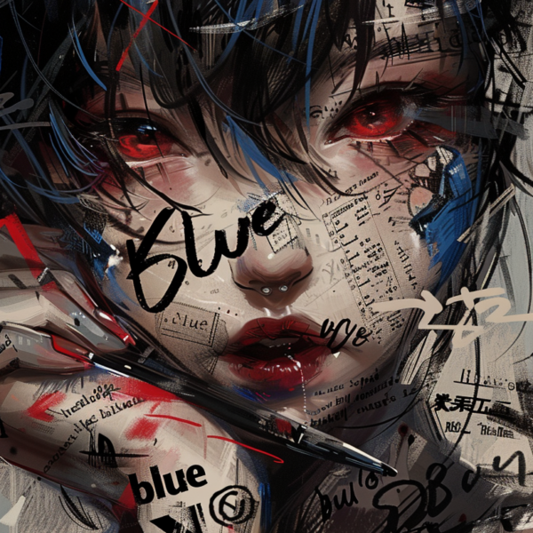 blue syndrome static memory abstract gothic art print jpg